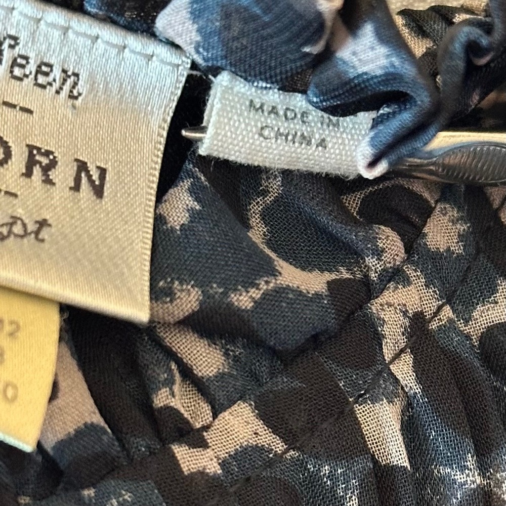 Anthropologie Seen‎ Worn Kept Rian Leopard Pleated Swing Dress Navy Grey US 8 - Picture 5 of 8